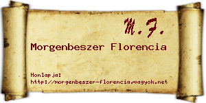 Morgenbeszer Florencia névjegykártya